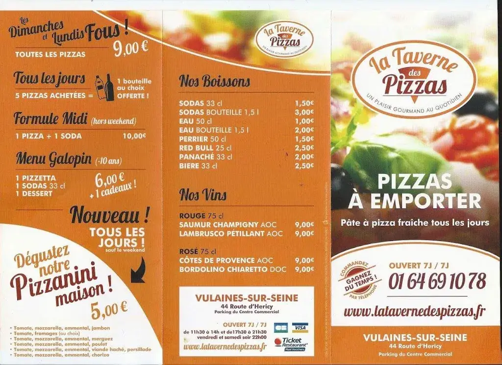 Menu_La Taverne des Pizzas_Vulaines-sur-Seine_image_4