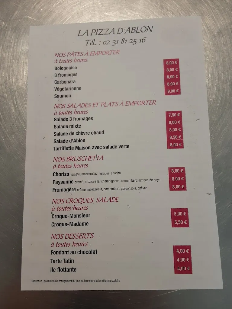 Menu_La pizza d'Ablon_Ablon_image_2
