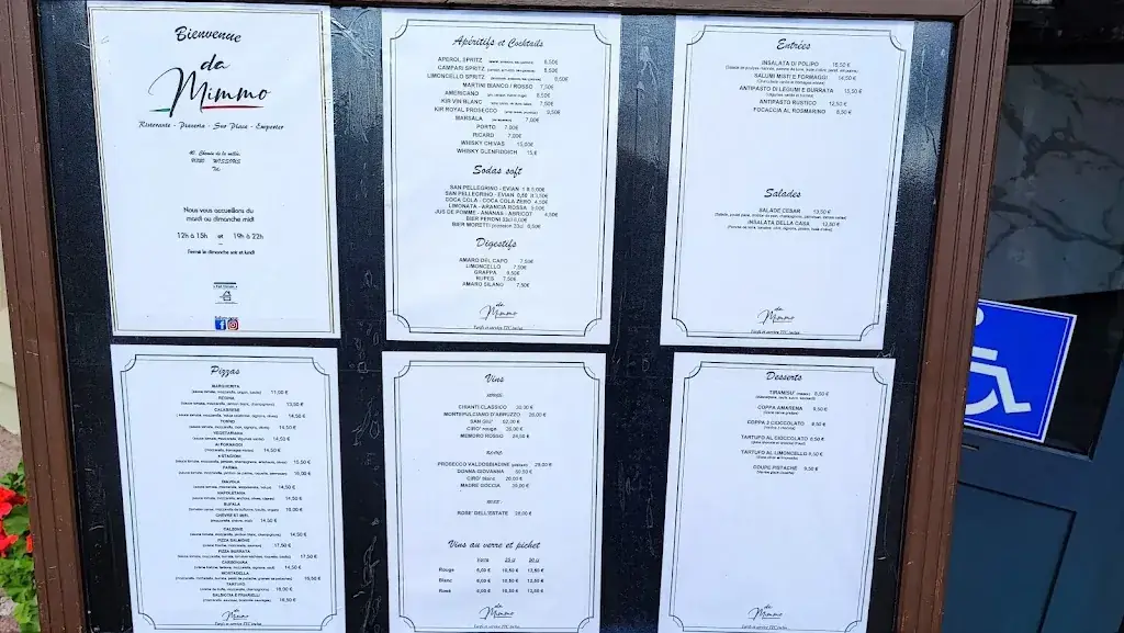 Menu_Restaurant Da Mimmo_Wissous_immagine_1