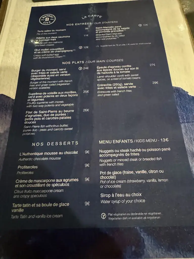 Menu_Bistrot City Genève Aéroport Ferney Voltaire_Ferney-Voltaire_image_3