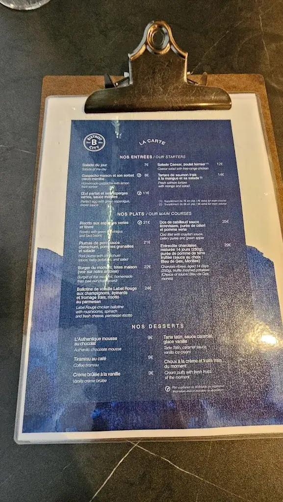 Menu_Bistrot City Genève Aéroport Ferney Voltaire_Ferney-Voltaire_image_4