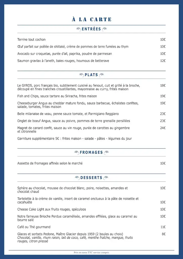 Menu_La Grange Brasserie_Yerres_image_3