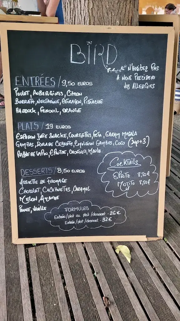 Menu_Bird restaurant_Yerres_image_1