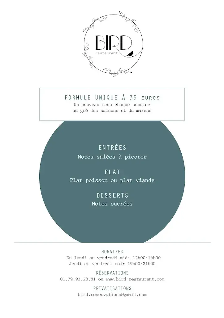 Menu_Bird restaurant_Yerres_image_2