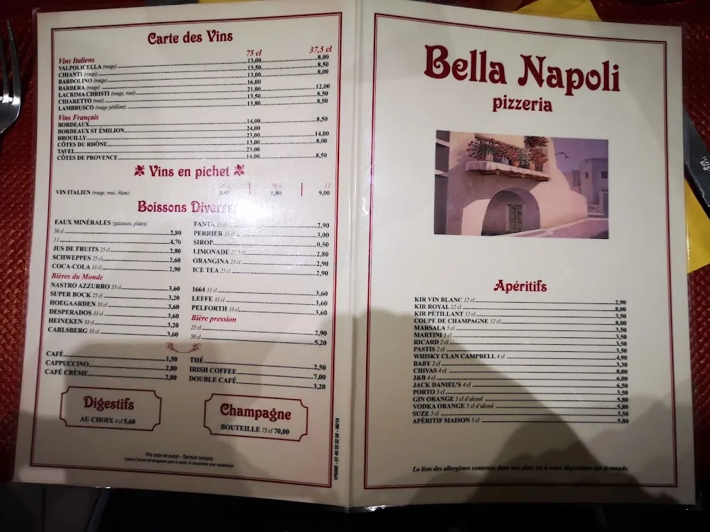 Menu_Restaurant pizzeria Bella Napoli_Yerres_image_4