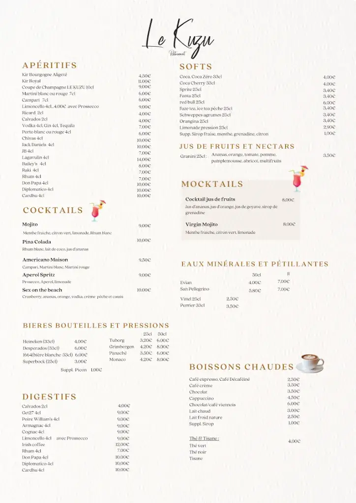 Menu_Le Kuzu Restaurant Brasserie_Villejuif_image_3