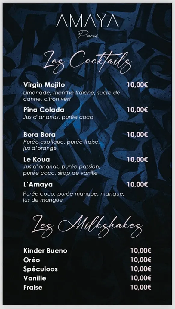 Menu_Amaya Paris Restaurant Lounge_Villejuif_image_2