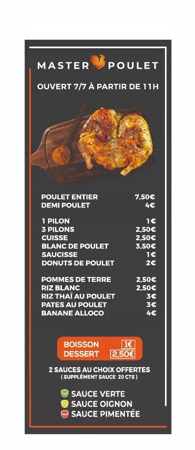 Menu_MASTER POULET - Villejuif_Villejuif_image_1