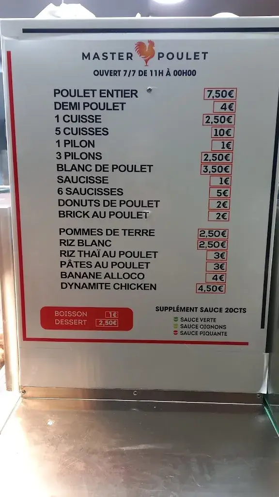 Menu_MASTER POULET - Villejuif_Villejuif_image_2