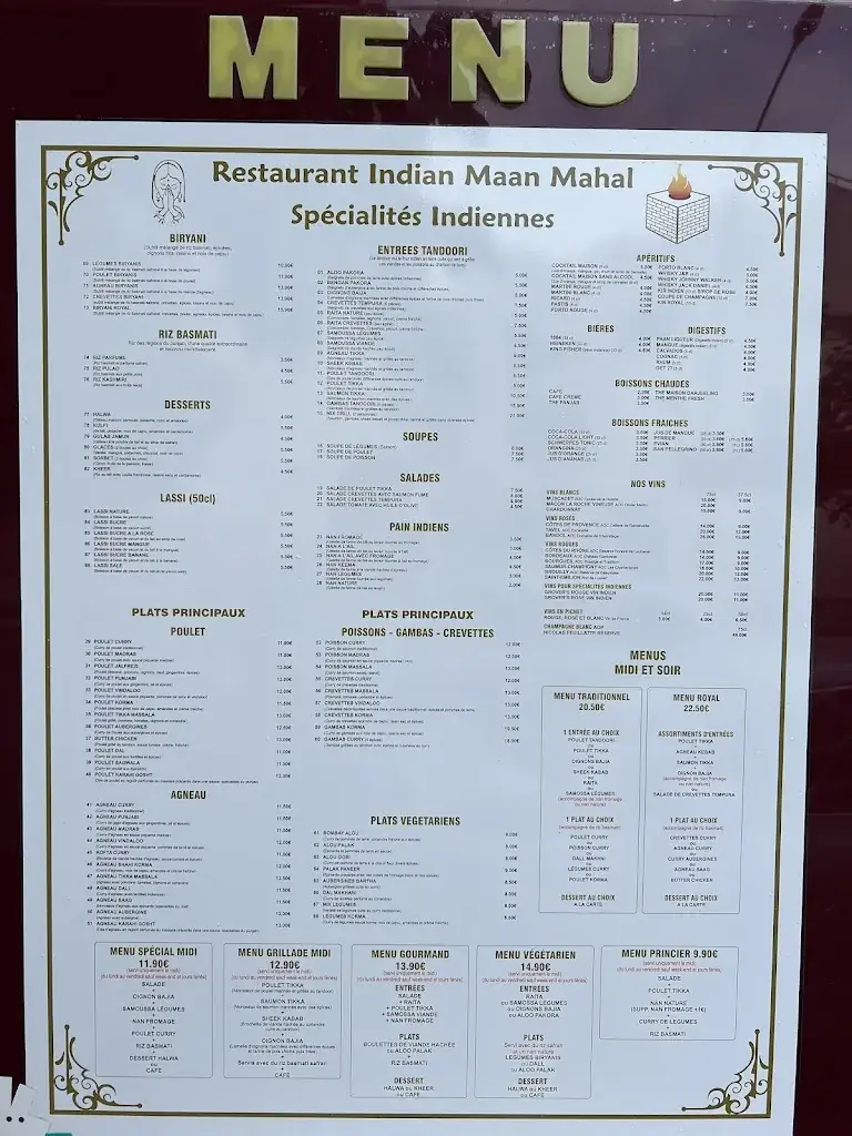 Indian Mann Mahal restaurant_Villejuif_menu_image_1