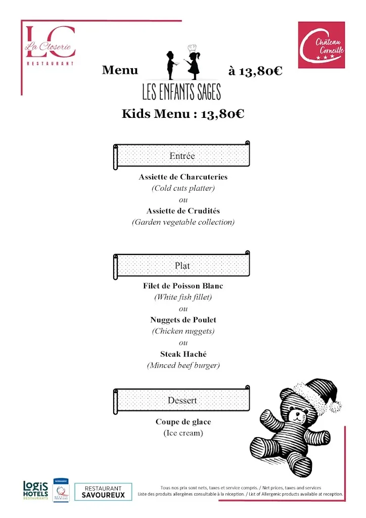 Menu_Restaurant La Closerie_d'Hazey_image_1