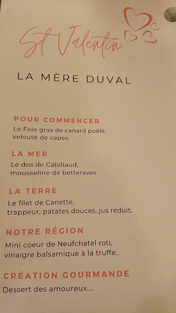 Menu_Auberge de la Mère Duval_Auzouville-sur-Saâne_image_2