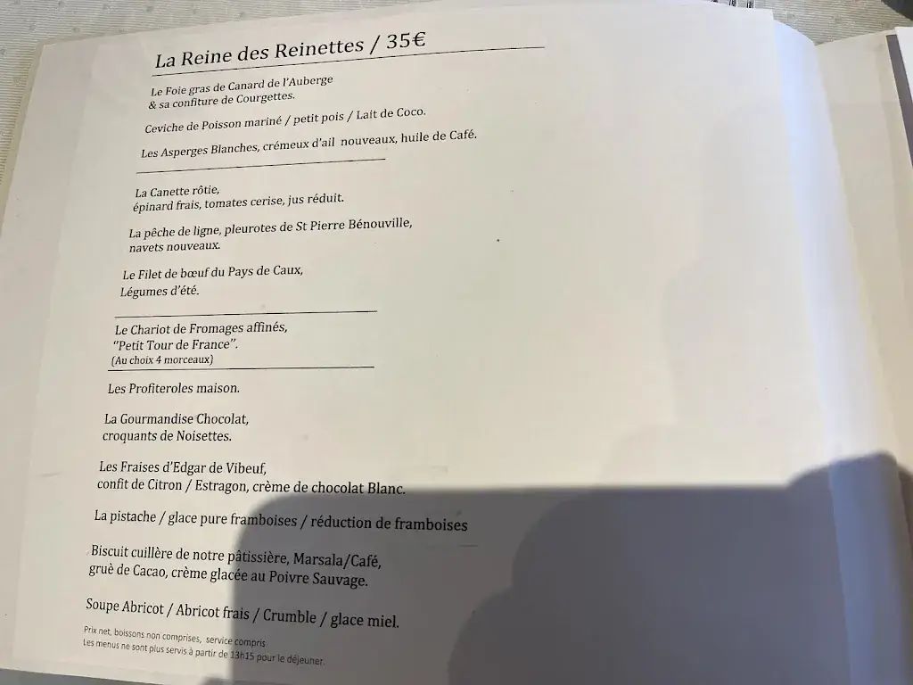 Menu_Auberge de la Mère Duval_Auzouville-sur-Saâne_image_3