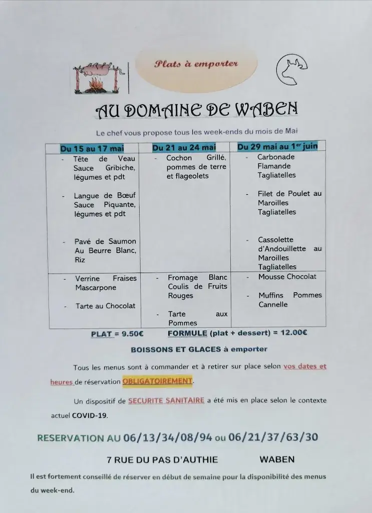 Menu_Au Domaine De Waben_Waben_image_2