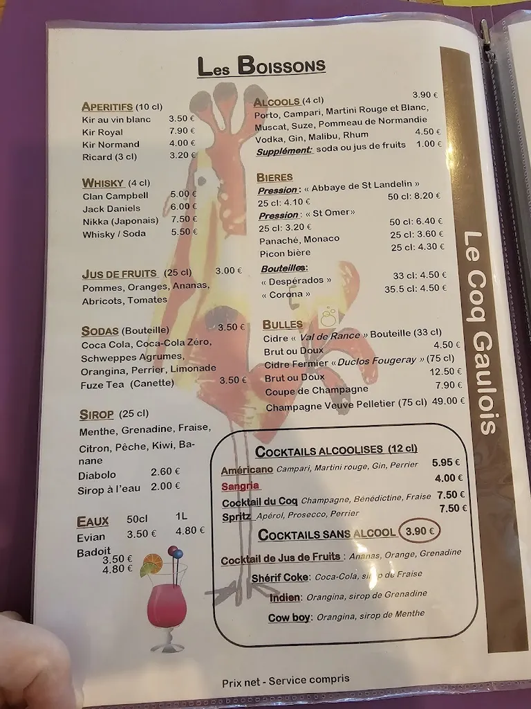 Menu_Restaurant Le Coq Gaulois_Morvillers-Saint-Saturnin_image_1