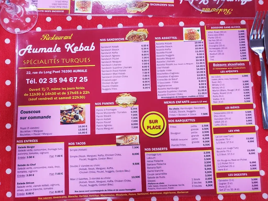 Menu_Restaurant Aumale_Aumale_image_1