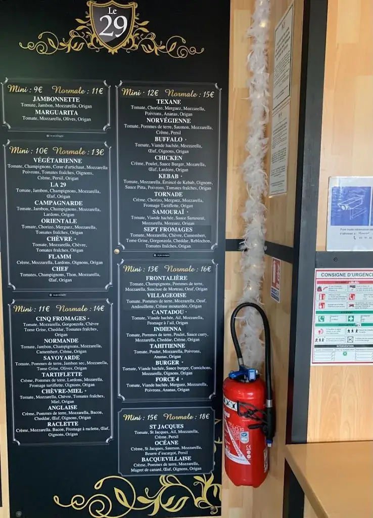 Menu_Le 29, Pizzeria - Vente à emporter_Bacqueville-en-Caux_image_1