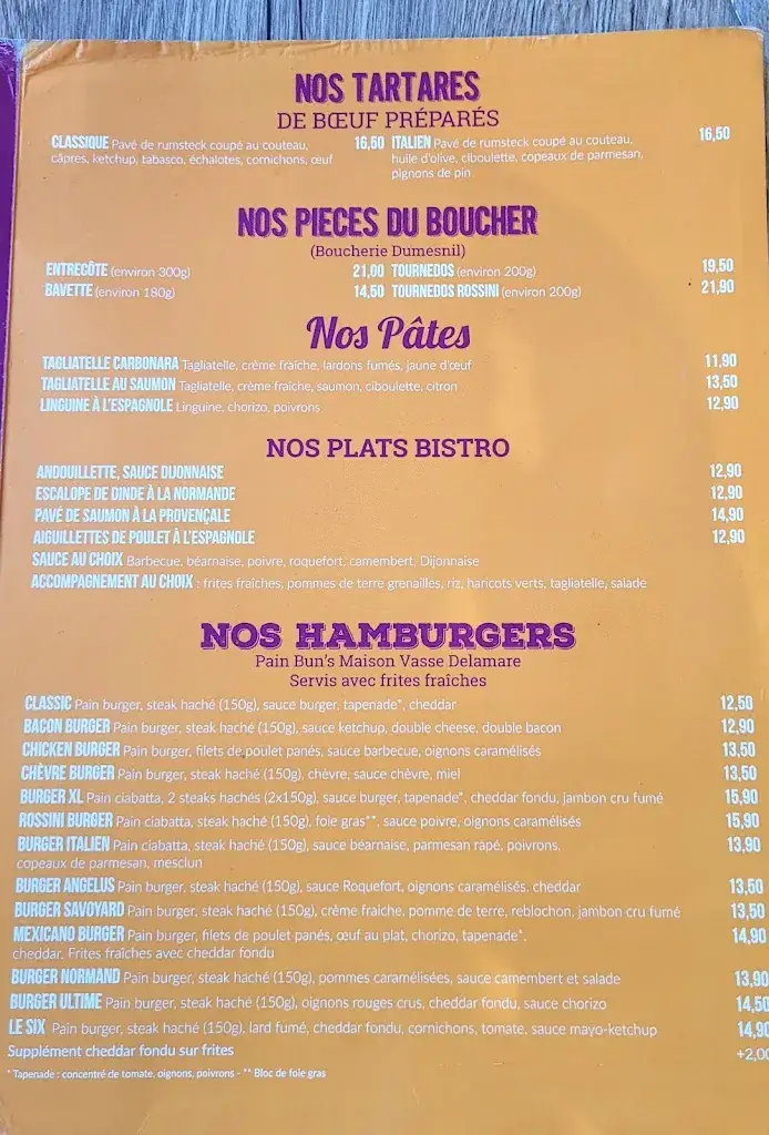 Menu_Le Six_Yvetot_imagen_1