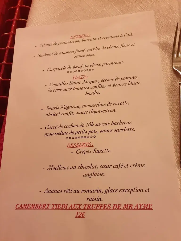 Menu_Le Restaurant Du Roy_Yvetot_immagine_1