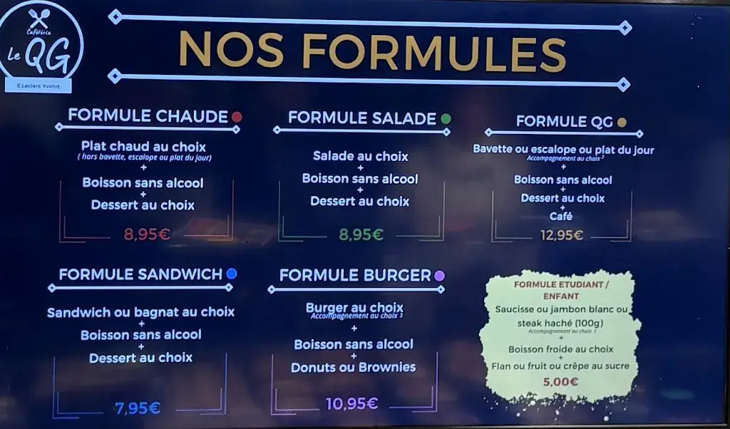 Menu_Le QG la Restauration Par E.leclerc_Yvetot_image_1