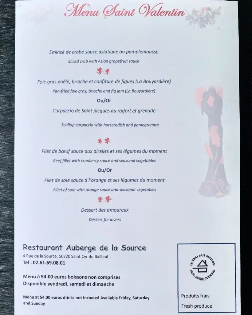 Menu_Hostel La Source_Saint-Cyr-du-Bailleul_image_1