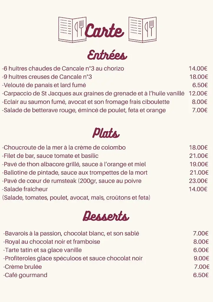 Menu_Le Bistrot de Pierre_Avranches_image_3