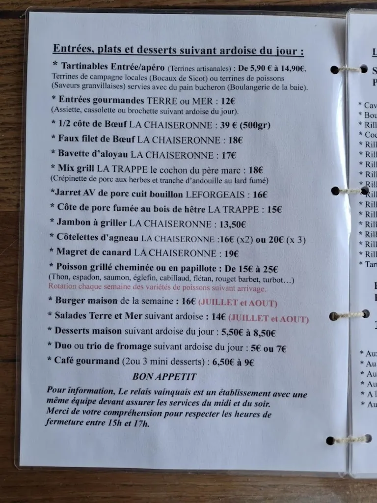 Menu_Le Relais Vainquais_Vains_image_3