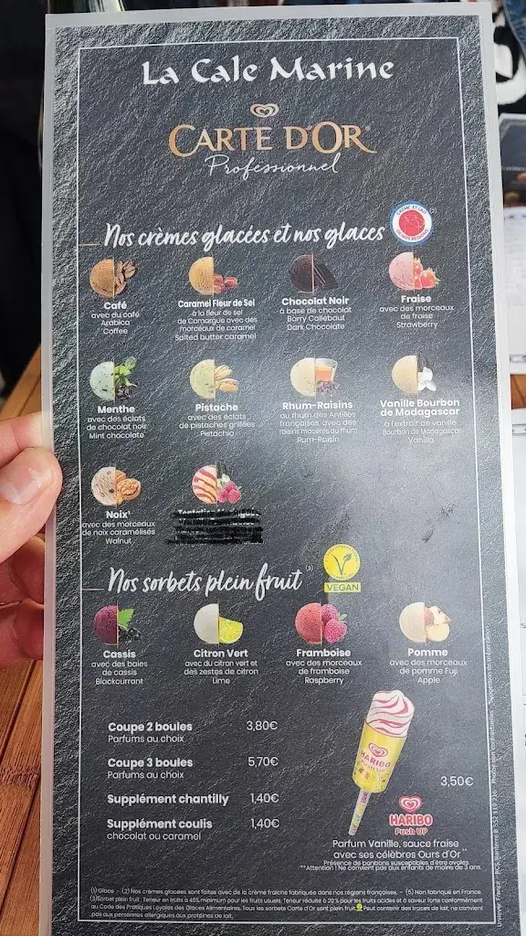 Menu_Bar Restaurant La Cale Marine_Barneville-Carteret_image_2