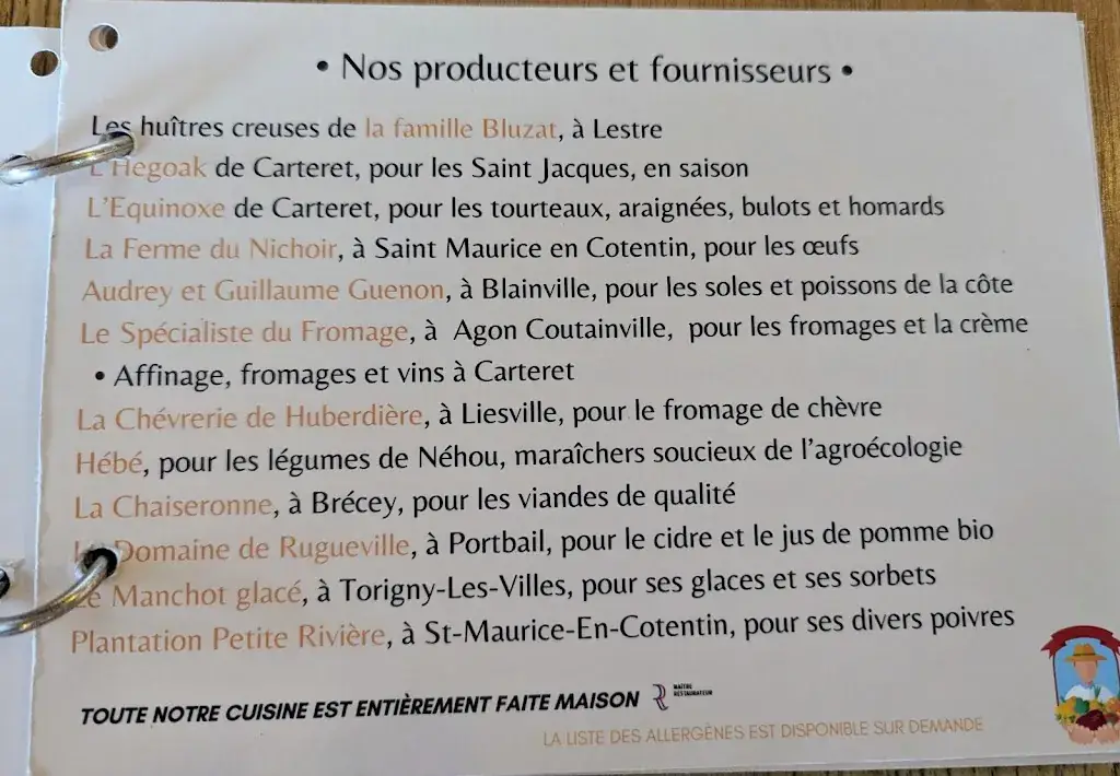 Menü_Restaurant Le Cap_Barneville-Carteret_Bild_1