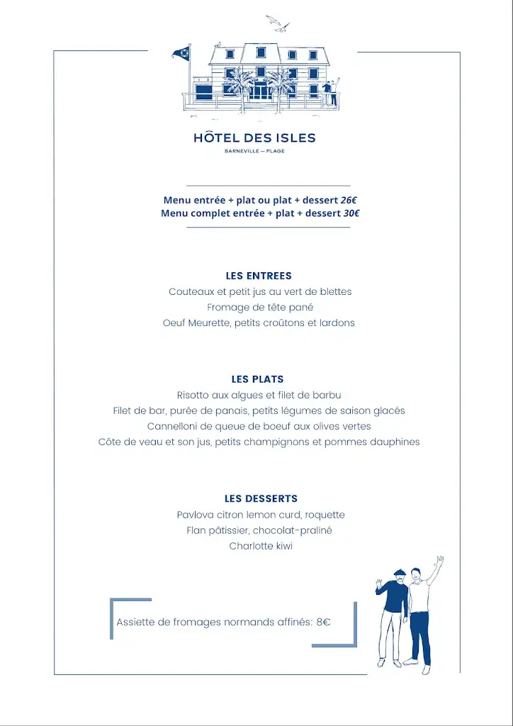 Menu_Hôtel des Isles_Barneville-Carteret_image_4
