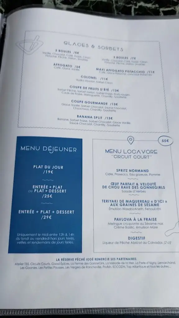 Menu_La Réserve Péché Iodé_Merville-Franceville-Plage_immagine_4