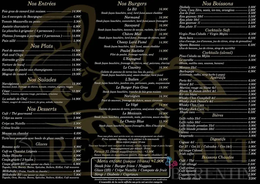 Menu_Restaurant Le B3 Rouen à Barentin_Barentin_image_2
