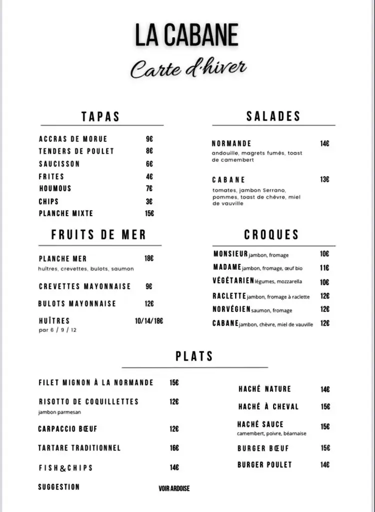 Menu_Restaurant La Cabane des Tamarins_Hague_image_2