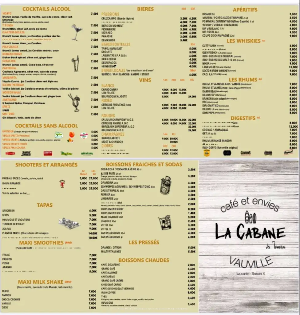 Menu_Restaurant La Cabane des Tamarins_Hague_image_4