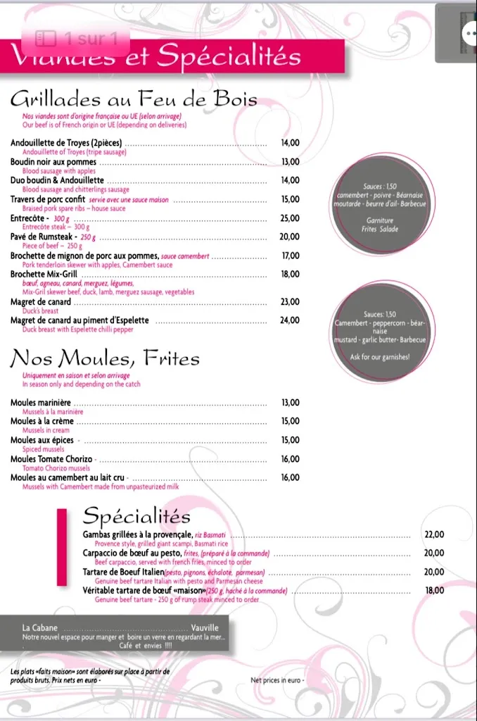 Menu_Restaurant Les Tamarins_Hague_image_3