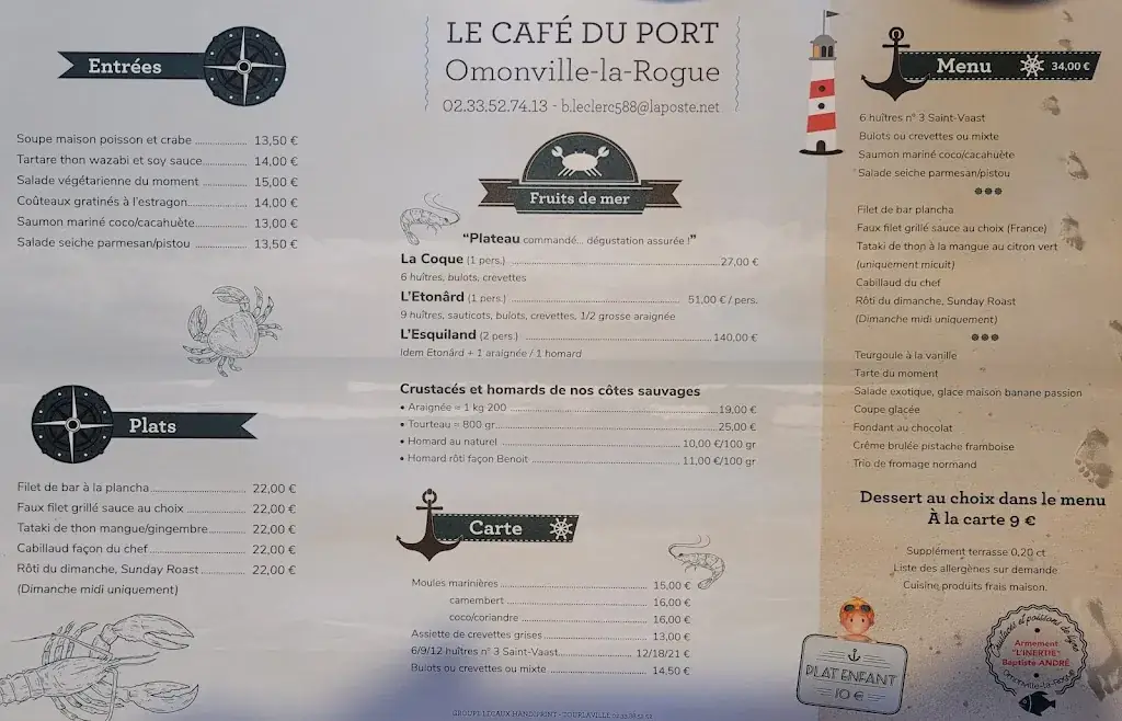 Menu_Café du port_Hague_image_1