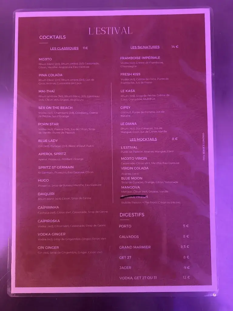 Menu_L'Estival | Restaurant Festif - Bar à Cocktails_Belbeuf_image_1