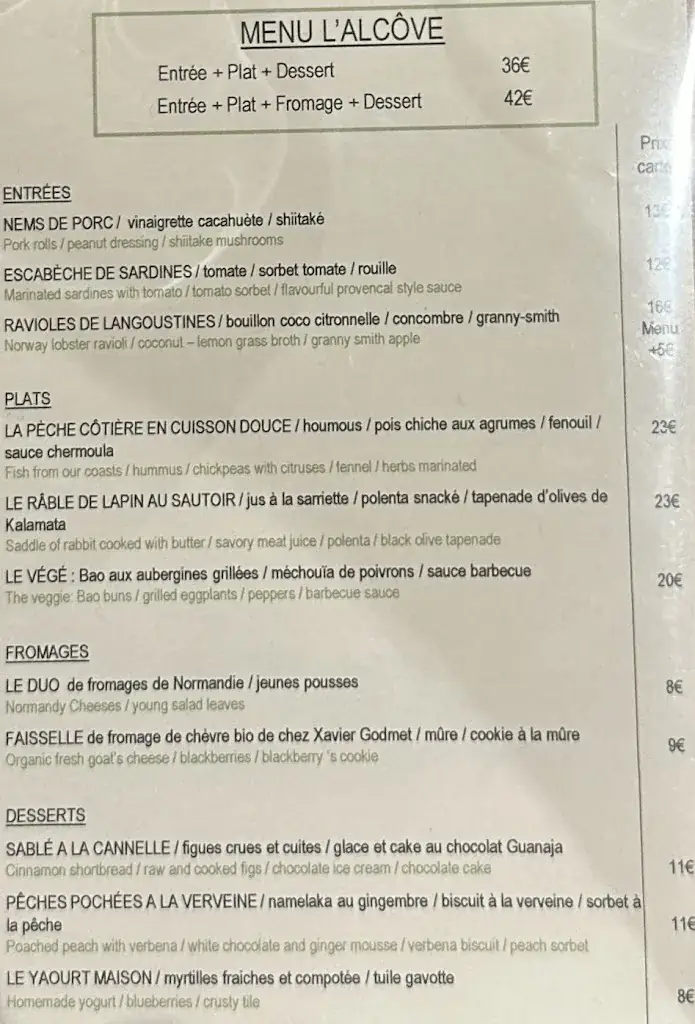 Menu_L'Alcôve_Bayeux_immagine_4