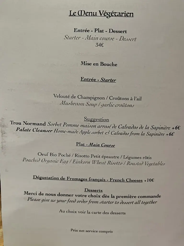 Menu_La Rapière_Bayeux_image_3