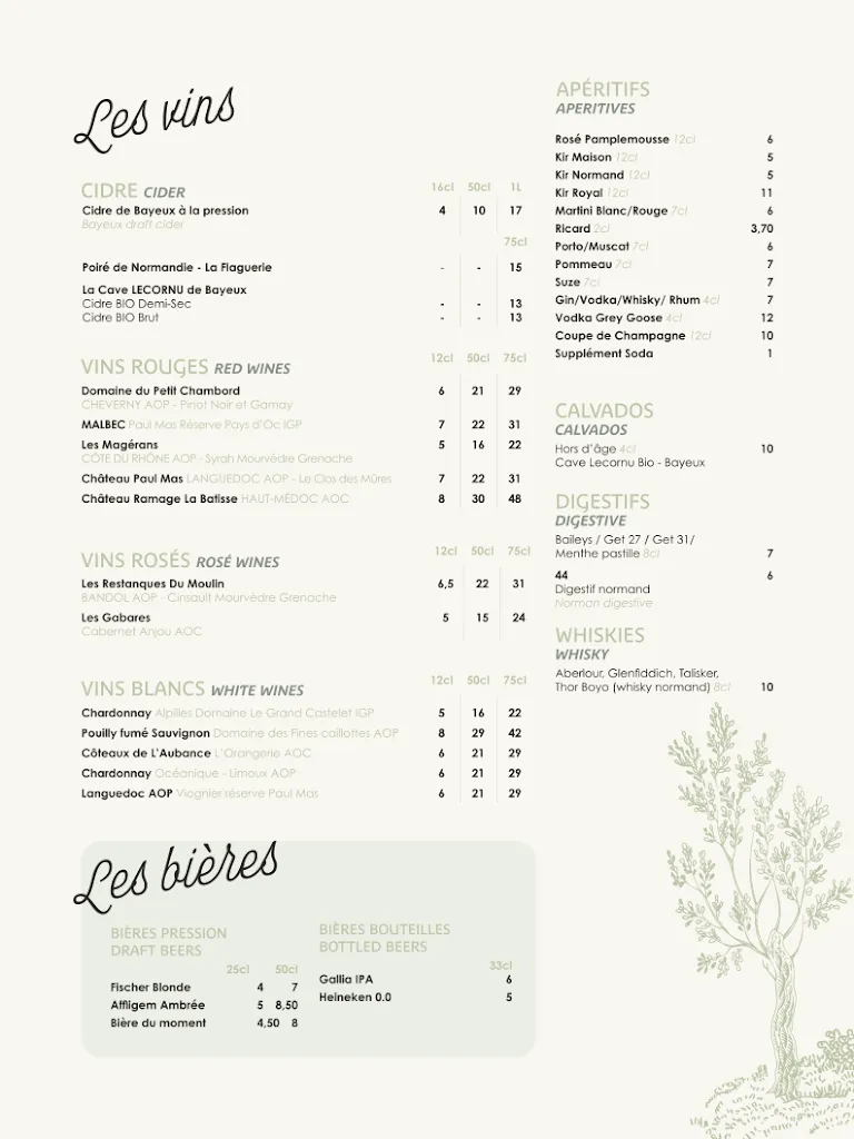 Menu_Le Moulin de la Galette_Bayeux_image_4