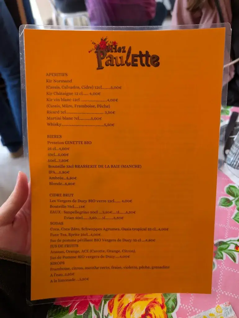 Menu_Chez Paulette_Bayeux_image_3