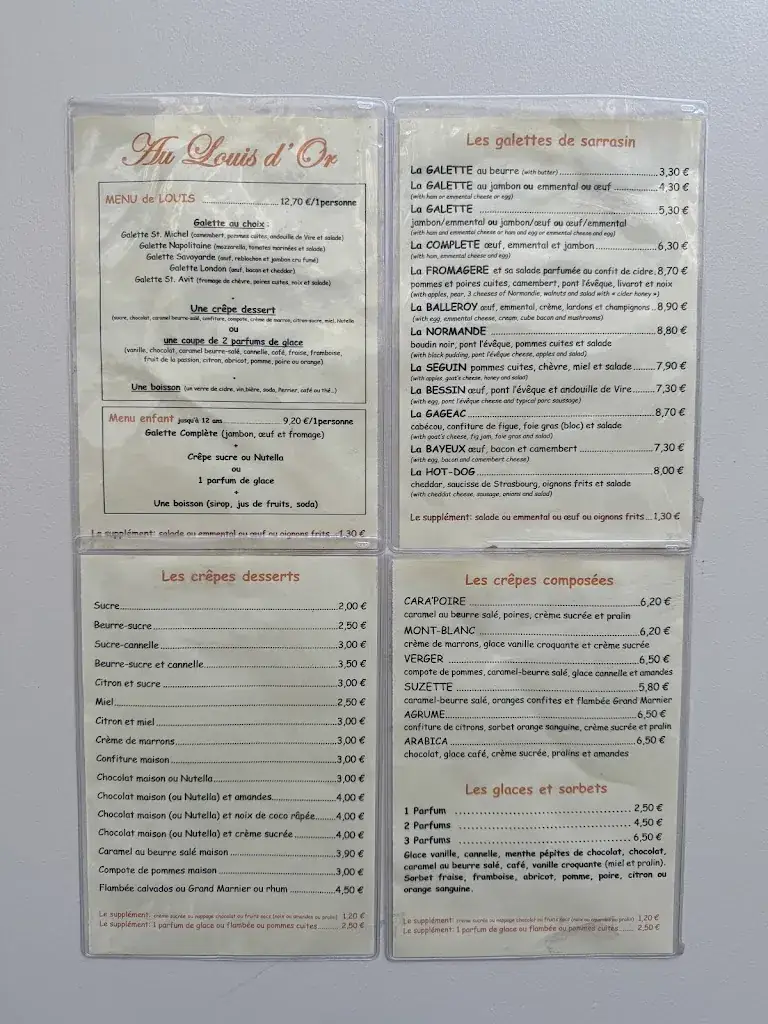 Menu_Au Louis d’Or_Bayeux_image_1
