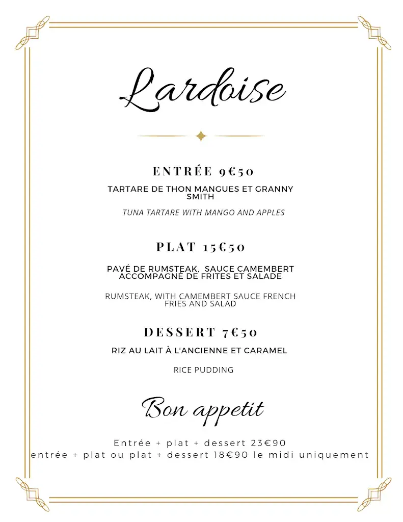 Menü_La Normande_Bayeux_Bild_2