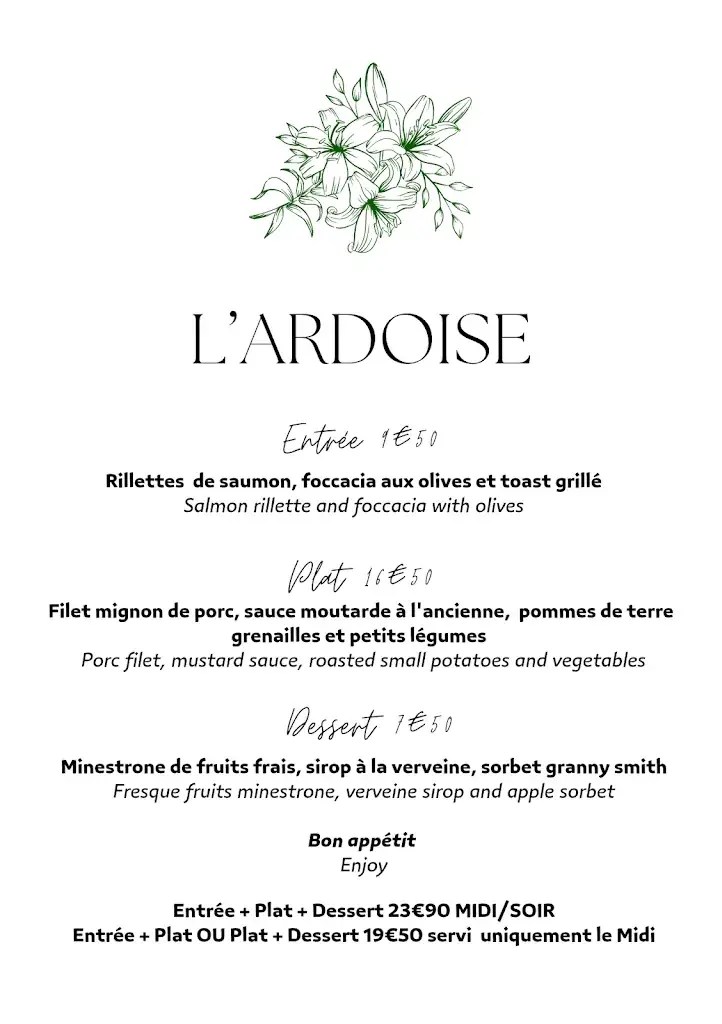 Menü_La Normande_Bayeux_Bild_3