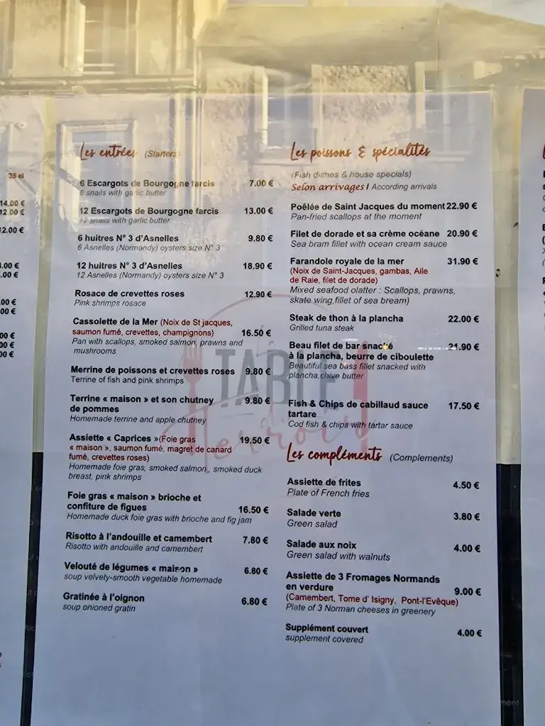 Menu_La Table du Terroir_Bayeux_image_3