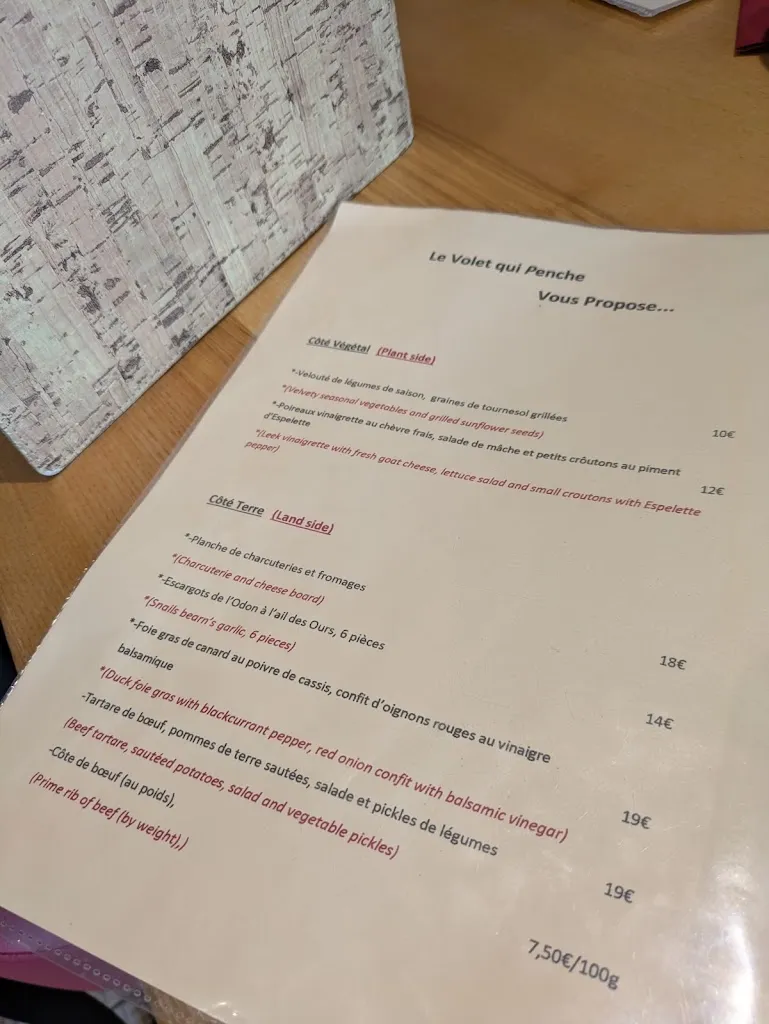 Menu_Le Volet Qui Penche_Bayeux_image_1