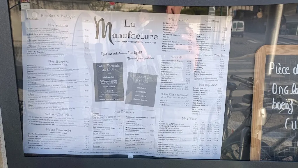 Menu_La Manufacture_Bayeux_image_3