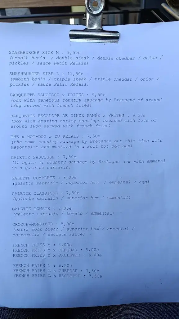 Menu_Le Petit Relais_Bayeux_image_1