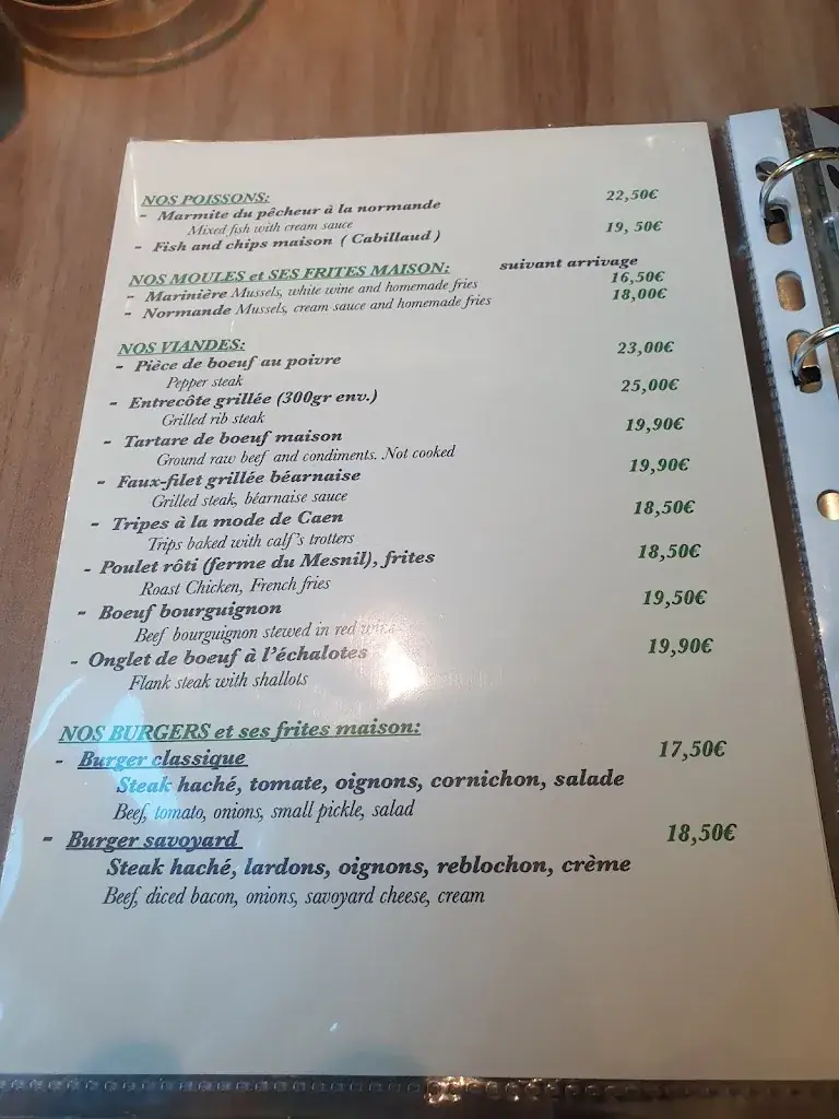 Menu_Le Drakkar_Bayeux_image_1