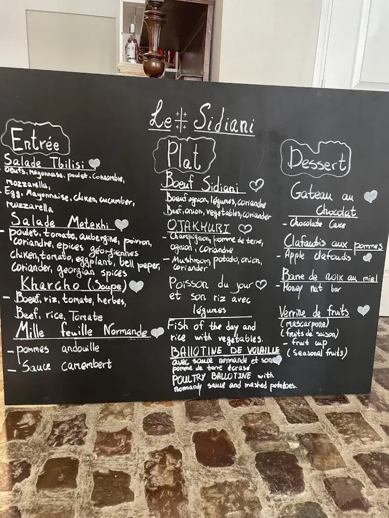 Menu_Le Sidiani_Bayeux_image_1